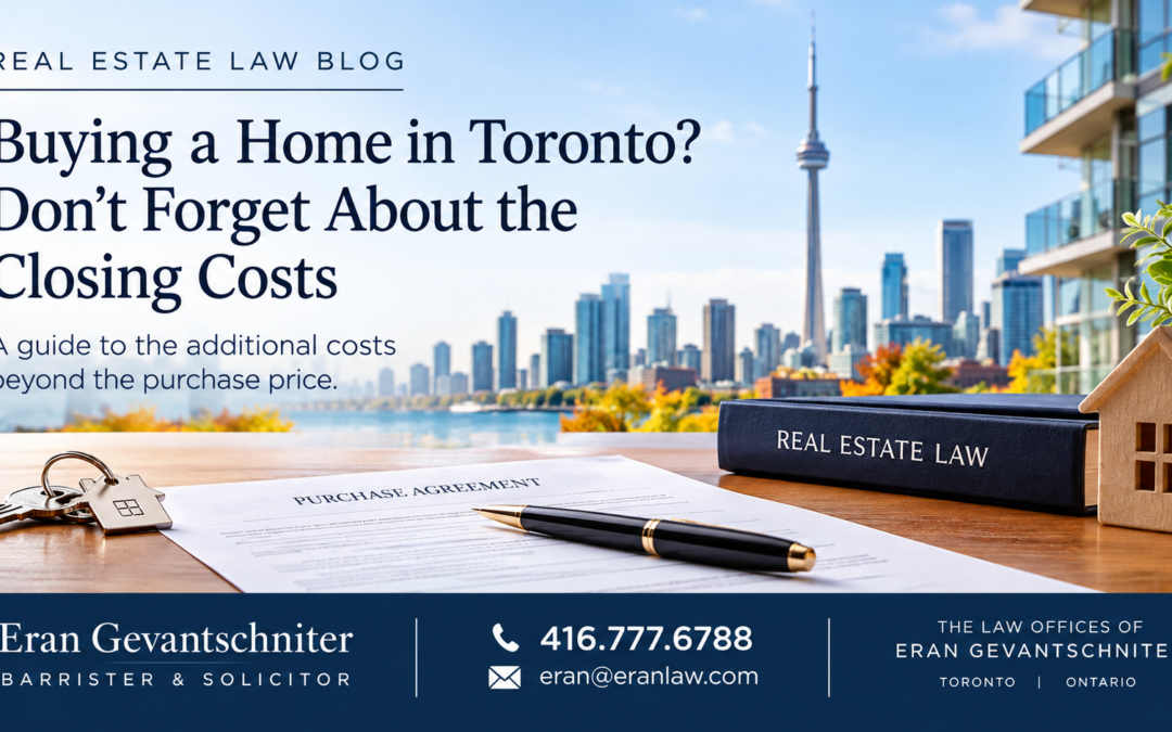 Buying a Home in Toronto? Don’t Forget About the Closing Costs